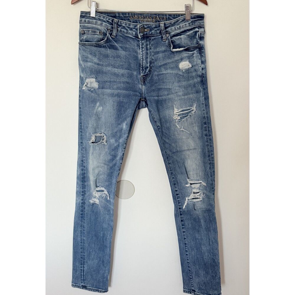 American Eagle Womens Next Level Airflex Distressed Slim Jeans 32x34